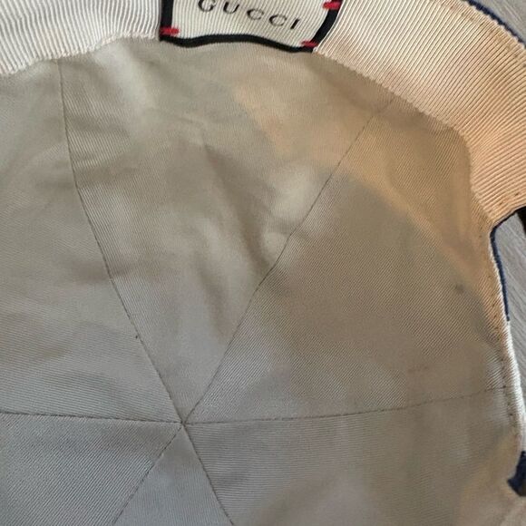 Brand new with tags  Gucci Blue and White Stripe Cap size M main image 4